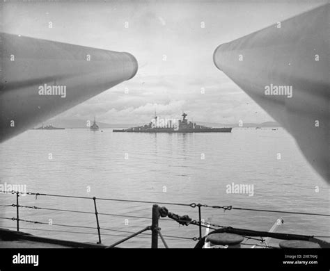 The Royal Navy During The Second World War Hms Hood Seen Between Two 16 Inch Guns Belonging