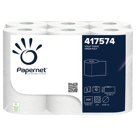 Papel higiénico Papernet 2 capas 12 rollos Ecolabel