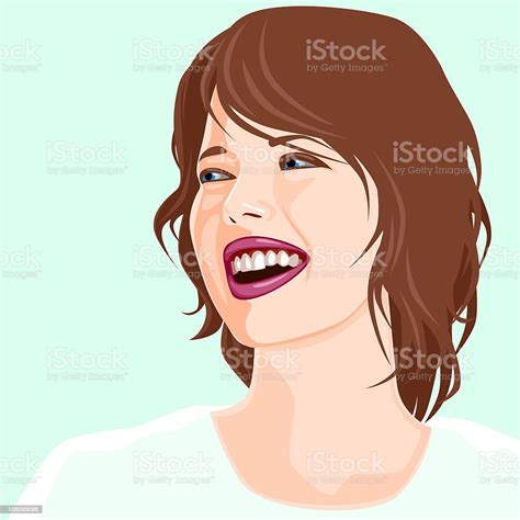 Woman With Big Smile Stock Illustration Download Image Now Adult