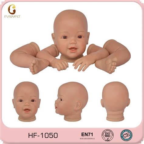 Custom Real Naked Baby Reborn Doll Head Hands Kits Soft Vinyl Silicone Reborn Bebe Doll For