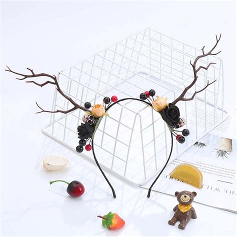 Рождественская повязка на голову с рогами оленя и лося, повязка на ...