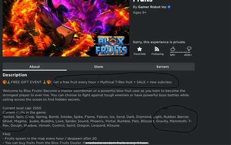 Yall Blox Fruits Is Private Rn Fandom