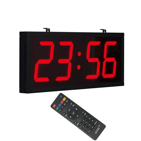 Remote Electronic LED Wall Clock Large Screen Digital Thermometer