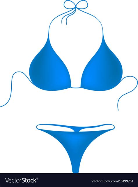Bikini Suit In Blue Design Royalty Free Vector Image