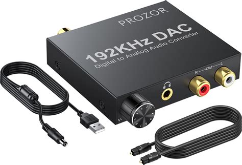 PROZOR 192KHz DAC Convertisseur Numérique SPDIF Optique Coaxial Toslink