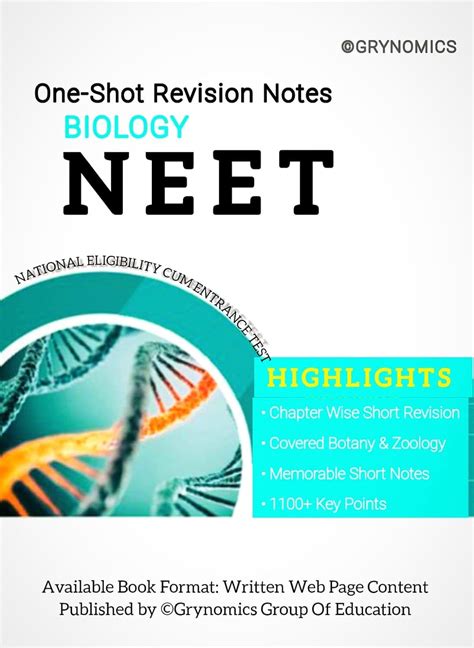 Neet One Shot Revision Notes Biology 2024 Neet Biology Mcq Book For