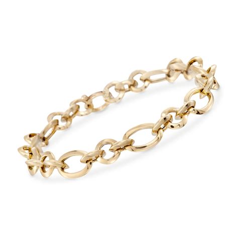 Italian 14kt Yellow Gold Classic Link Bracelet Ross Simons