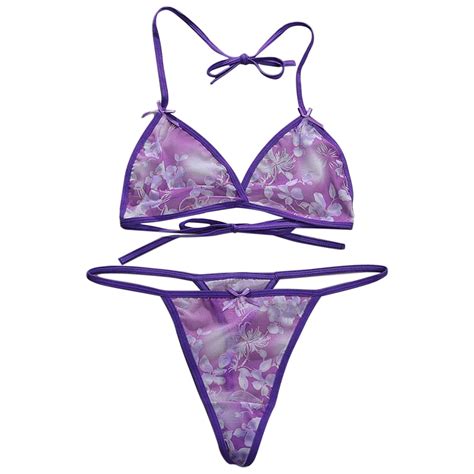 Adviicd Strappy Lingerie Women S Plus Size Piece Set Floral Embroidery Mesh Chain Linked