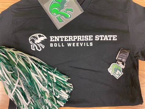 Enterprise State Boll Weevils Short Sleeve Black T-Shirt | Enterprise