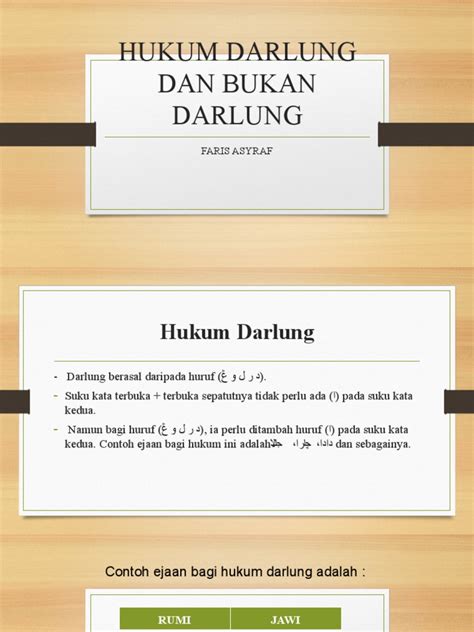 Hukum Darlung Dan Bukan Darlung Pdf