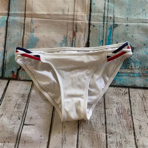 Xhilaration Swim White Bikini Bottoms Poshmark