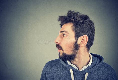 Side Profile Of A Young Serious Man Stock Photo Image Of Face Hair