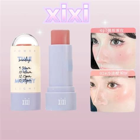 Xixi Monochrome Jelly Blush Blusher Cream Face Mineral Pigment Peach Orange Nude Pink Rose Matte