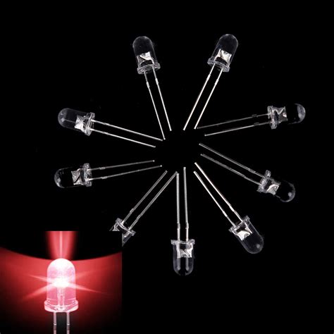 100pcslot New Led Light Lamp Emitting Diodes 5mm Round Red Super