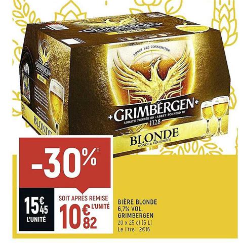 Promo Bi Re Blonde Vol Grimbergen Chez Spar Icatalogue Fr