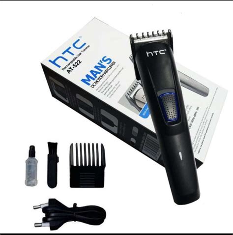 HTC AT 522 Trimmer For Men Black Rechargeable Professional Cordless