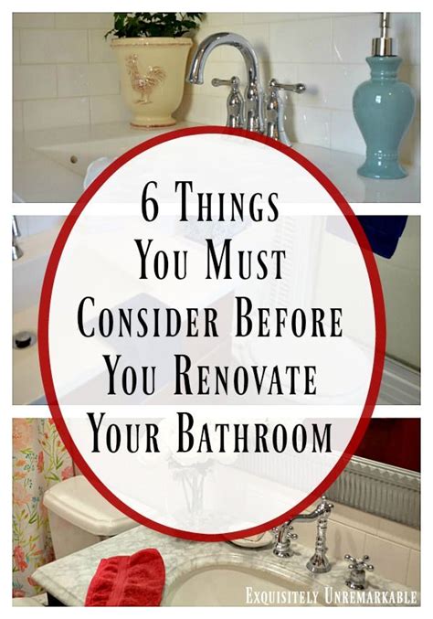 Six Things To Consider Before Renovating A Bathroom Bathroom Remodel