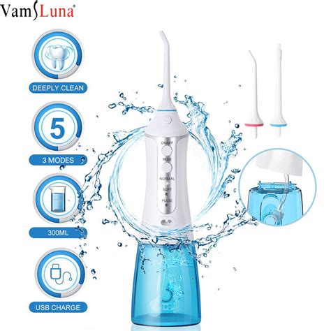 Portátil Oral agua irrigador de agua hilo Dental recargable USB 4