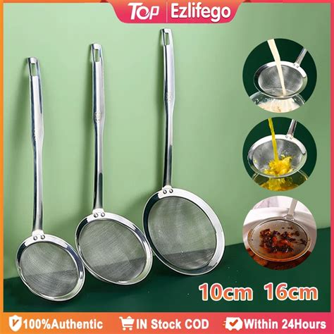 Kitchen Stainless Steel Fat Skimmer Spoon Grease Fine Mesh Food Strainer Hot Pot Fat Skimmer