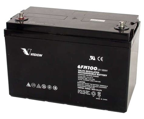 Vision 12v 100ah Deep Cycle Agm Battery Fm100 Waveinverter