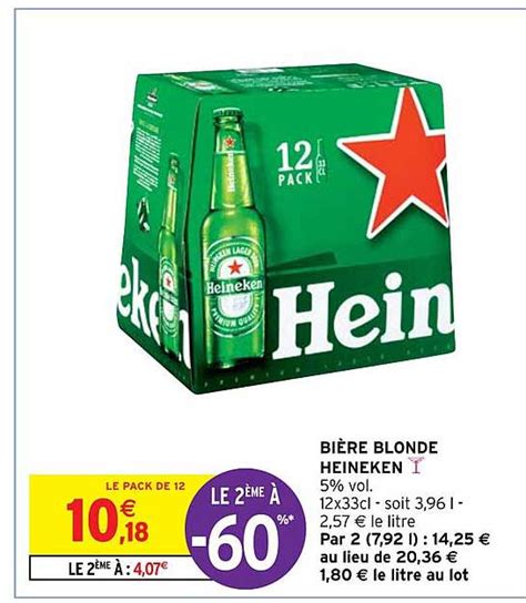 Promo Bière Blonde Heineken chez Intermarché iCatalogue fr