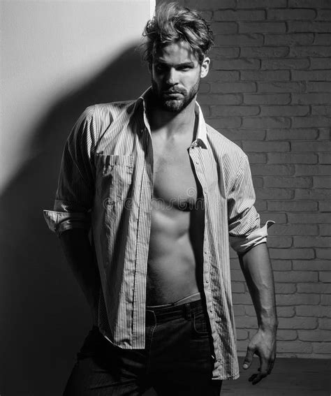 Atractivo Hombre Desnudo Sexy Cuerpo Muscular Gay Gay Seductor Cuerpo Fuerte Desnudo Desnudo