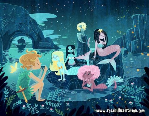 Peter Pan Mermaid Lagoon 8x10 Art Print - Etsy