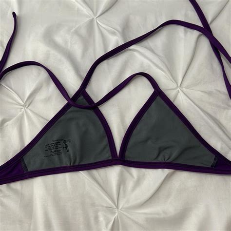 Jolyn Purple Triangle Bikini Top Barely Used Dark Depop