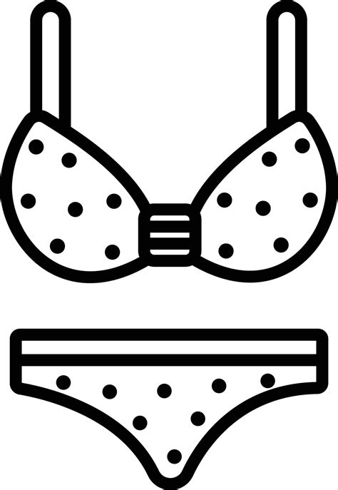 Bikini Outline Illustration Vector Art At Vecteezy