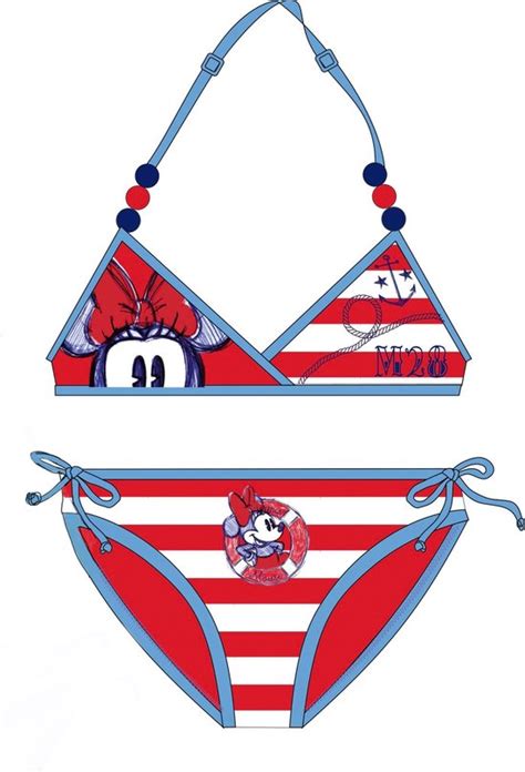 Disney Minnie Mouse Bikini Rood Maat 134 140 Bol