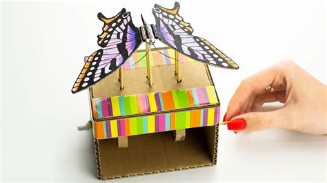 Удивительная Игрушка Антистресс! Летающая Бабочка из Картона - YouTube