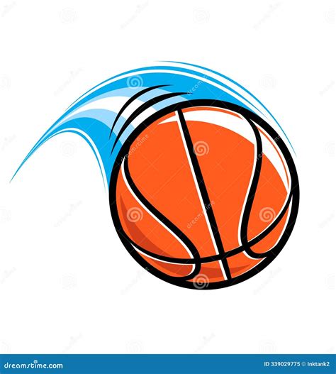 Fast Paced Flying Basketball Stock Vector - Illustration of vector ...