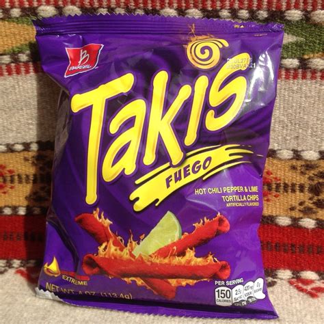 Six Or Twelve 4 Ounce Bags Takis Fuego Extreme Hot Rolled Tortilla