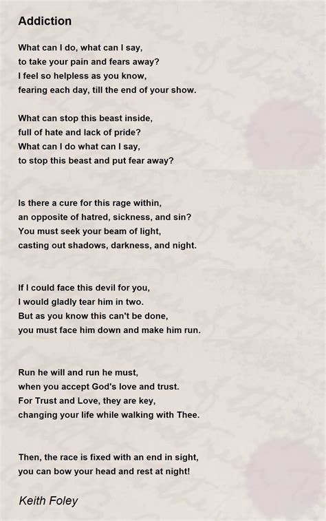 Best Poems About Addiction