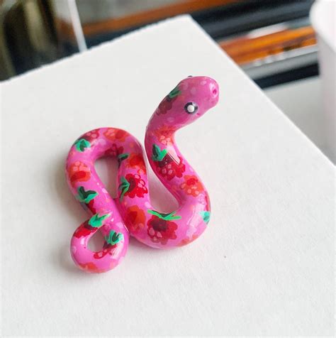 Cute Fruit Clay Snake Etsy