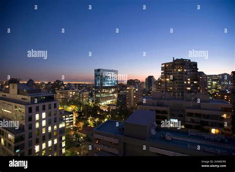 Residential Apartment Buildings Downtown Skyline Santiago Chile Stock