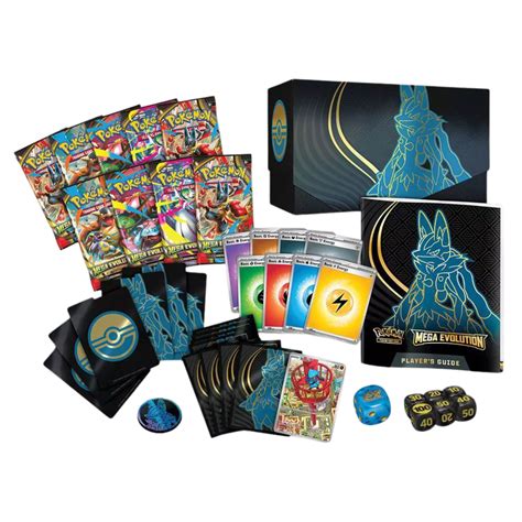 pokémon trading card game: mega evolution elite trainer box- lucario