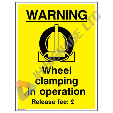 car clamping notice jh signage