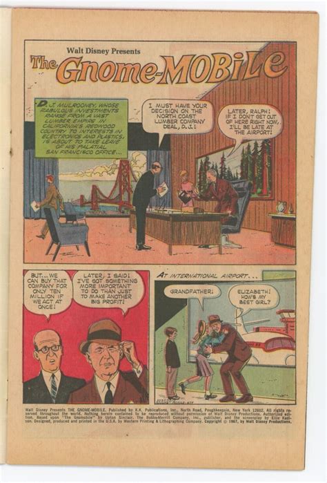 Walt Disney Presents The Gnome Mobile 1 Fn 60 Silver Age Gold Key 1967