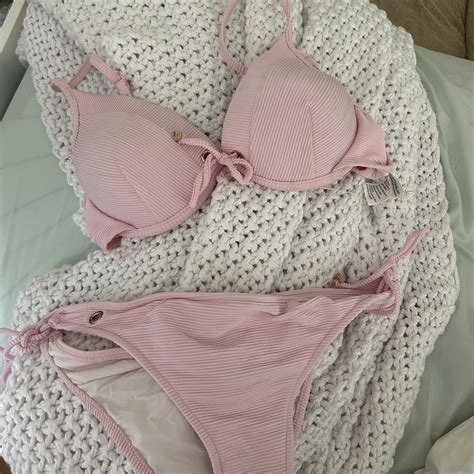 Baku Baby Pink Bikini With Push Up Bikini Top Size Depop