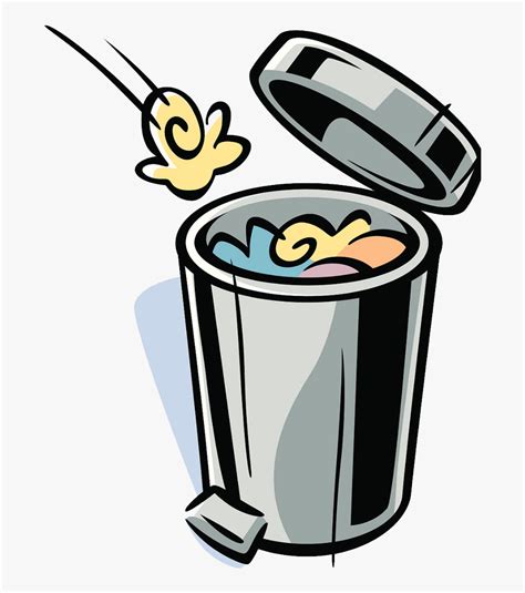 Rubbish Bins And Waste Paper Baskets Drawing Cartoon Hd Png Download