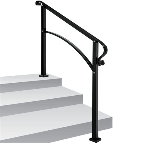 Buy Adjustable Handrail 4 Step Handrails For Outdoor Steps Wrought