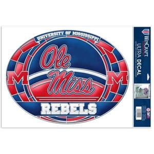 University Of Mississippi Ole Miss Rebels Stained Glass 11x17 Ultra