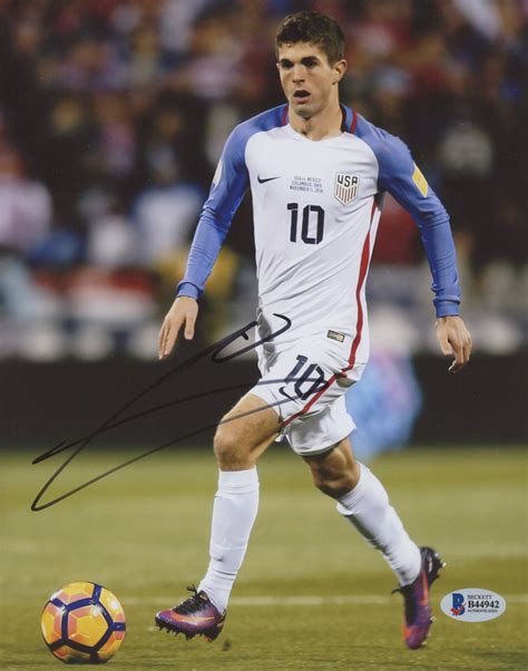 Christian Pulisic Signed Team USA 8x10 Photo Beckett COA Barnebys