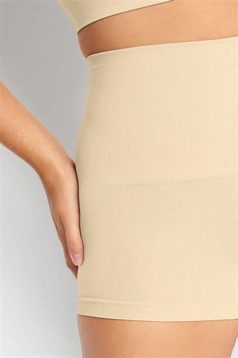 Plus Size Nude Seamless Control High Waisted Shorts Yours Clothing