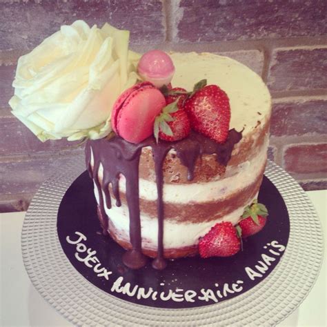 Strawberries N Cream Naked Drip Cake