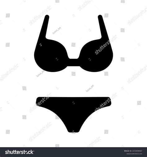 Bikini Icon Vector Black Silhouette Illustration Stock Vector Royalty Free