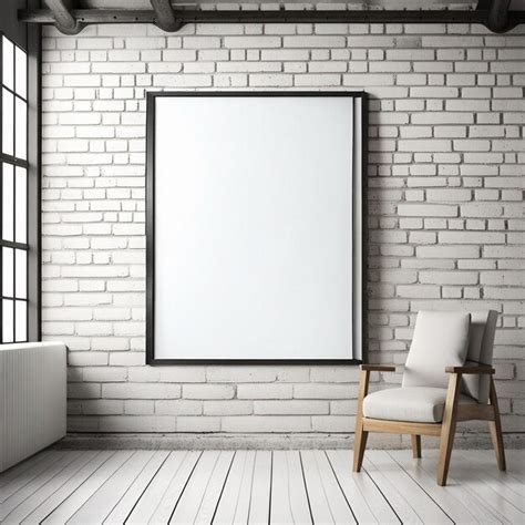 Premium Ai Image A Blank Canvas On Wall With Beautiful Interior Design
