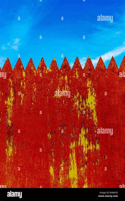 Spiked Rusted Fence Hi Res Stock Photography And Images Alamy