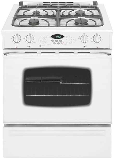 Maytag Mgs5775bdw 30 Inch Slide In Gas Range With 4 Sealed Burners Including 16000 Btu Power